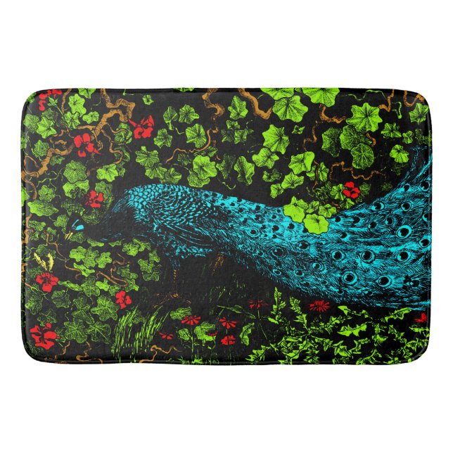 Tapete De Banheiro Neerlandês Art Nouveau Peacock e Butterfly (Frente)