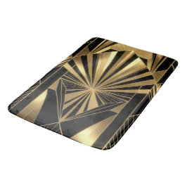 Tapete De Banheiro Neo Art Deco Black Gold Geometric Gatsby 