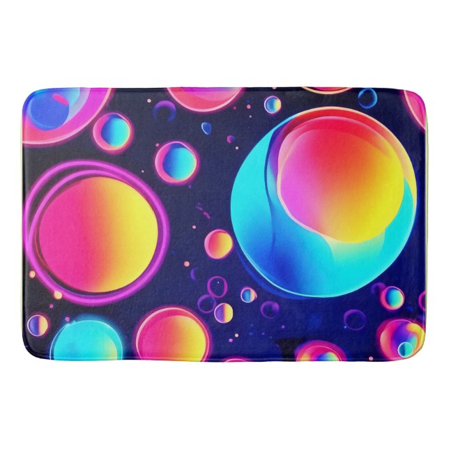 Tapete De Banheiro Neon Bubble Universe (Frente)