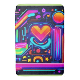 Tapete De Banheiro Neon Heart Chaos