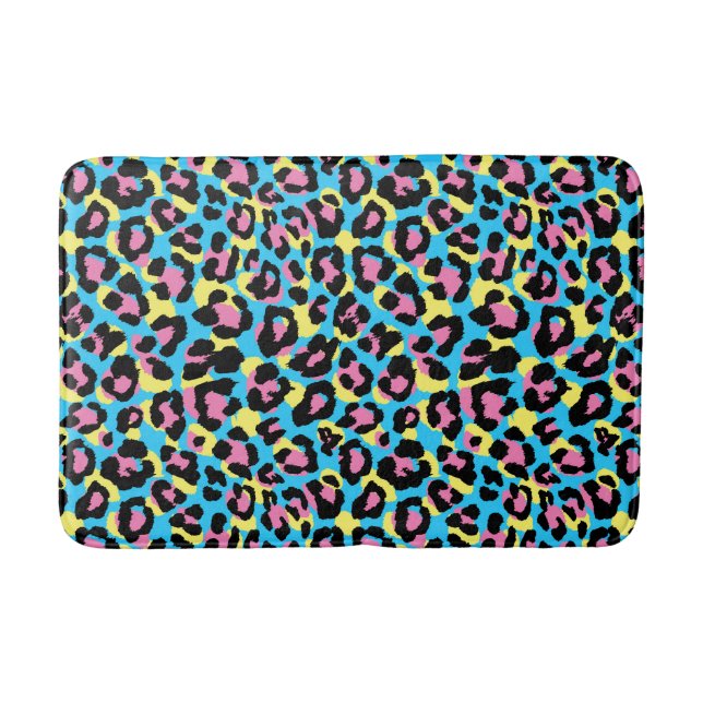 Tapete De Banheiro Neon Leopard Spot (Frente)