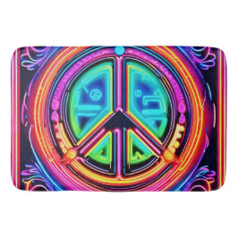 Tapete De Banheiro Neon Peace Mandala
