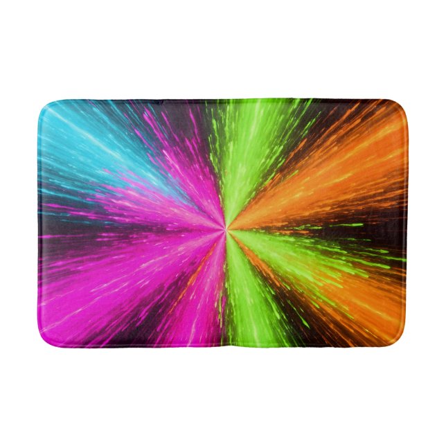 Tapete De Banheiro Neon Radial Burst Explosion (Frente)