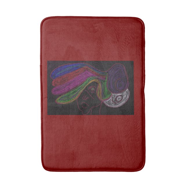 Tapete De Banheiro Neon Silhouette (Frente Vertical)