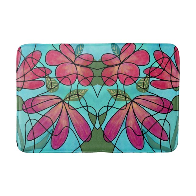 TAPETE DE BANHEIRO NEUROGRÁFICO FLORES DE PRIMAVERA (Frente)