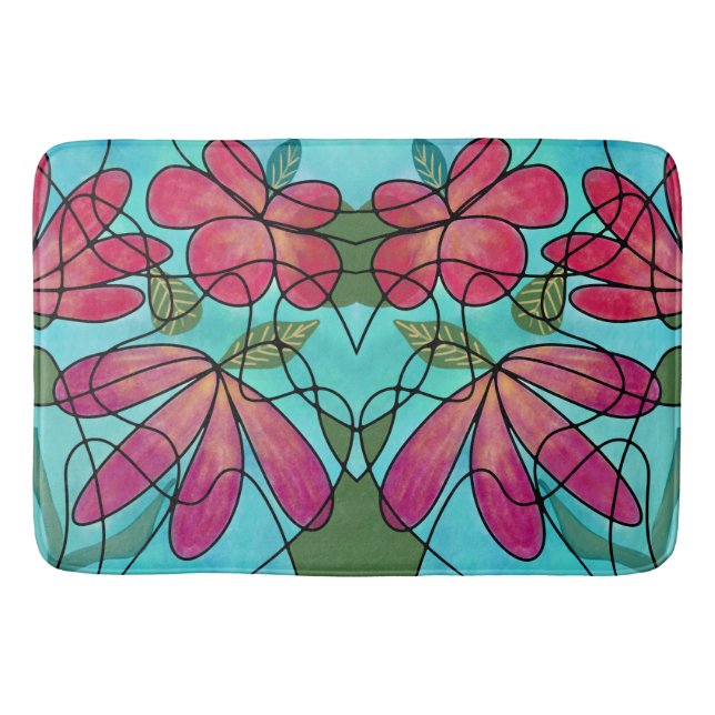 TAPETE DE BANHEIRO NEUROGRÁFICO FLORES DE PRIMAVERA (Frente)