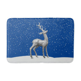 Tapete De Banheiro Névoa de Natal com brilho na neve