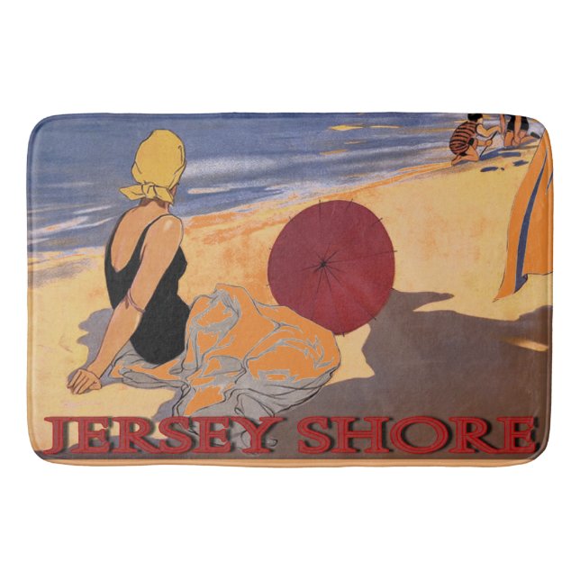 Tapete De Banheiro New Jersey Shore, adicionar texto (Frente)