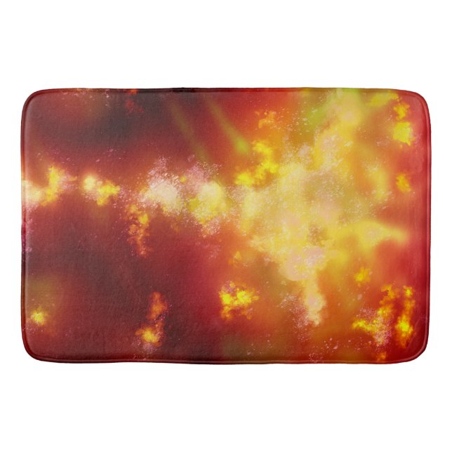 Tapete De Banheiro Night Sky Flame Bath Mat (Frente)