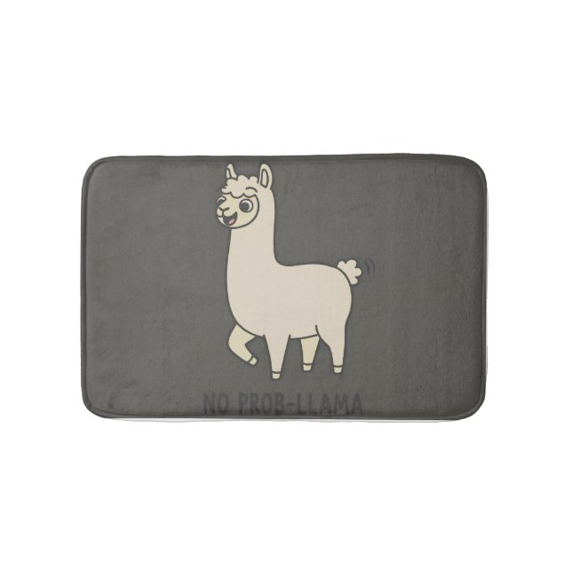 Tapete De Banheiro "No Prob-Llama" Cute Llama Doodle - Chill Vibe (frente)