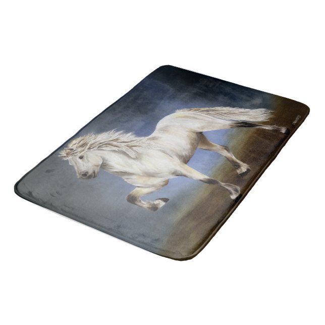 Tapete De Banheiro Nobreza Tolerando Cavalo Islandês (Angulado)