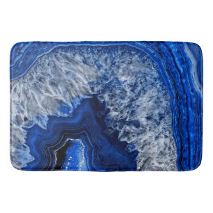Tapete De Banheiro Noite Azul Indigo Agate Mineral Quartz Gemstone