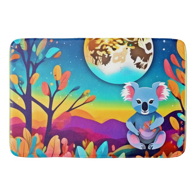 Tapete De Banheiro Noite de Lua de Koala (Frente)