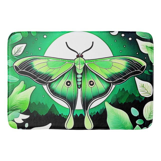 Tapete De Banheiro Noite de Moth lunar (Frente)