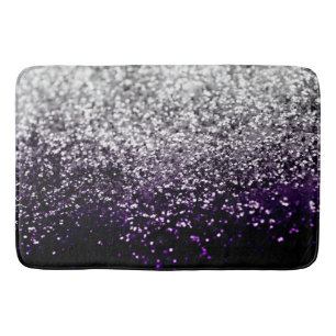 Tapete De Banheiro Noite Escura, Purple Silver Glitter #1 #Brilhante
