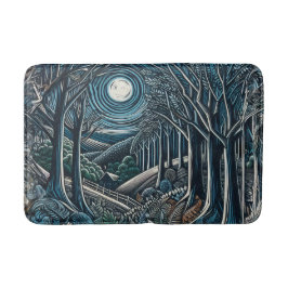 Tapete De Banheiro Noite na floresta