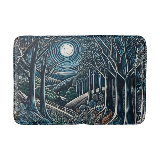 Tapete De Banheiro Noite na floresta (Frente)