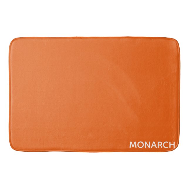 Tapete De Banheiro Nome da cor laranja da borboleta monarca (Frente)