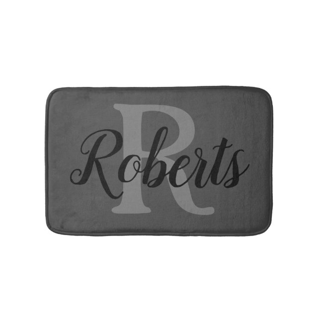 Tapete De Banheiro Nome da Família Elegante Monograma (frente)