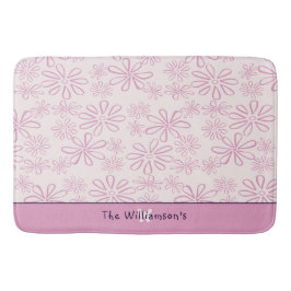 Tapete De Banheiro Nome da família & Padrão de porta flexível cor-de-