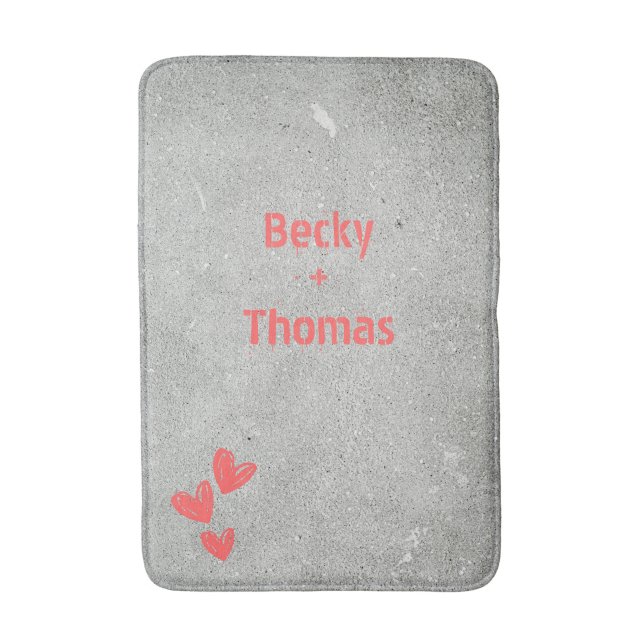 Tapete De Banheiro Nome do grafite vermelho no concreto da cinza, (Frente Vertical)