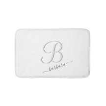 Nome do Monograma Personalizado Branco Elegante