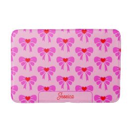 Tapete De Banheiro Nome do Padrão de Fita Rosa do Coquette y2k