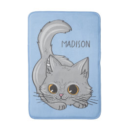 Tapete De Banheiro Nome e cor personalizados Gatinhos de banho