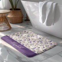 Nome em letra cursiva floral roxo vintage