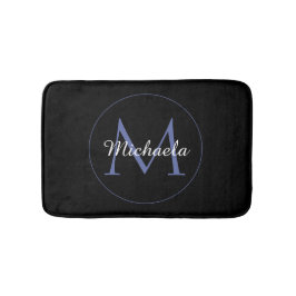 Tapete De Banheiro Nome inicial do monograma moderno em círculo mínim