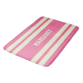Tapete De Banheiro Nome monograma moderno elegante rosa branco