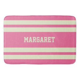 Tapete De Banheiro Nome monograma moderno elegante rosa branco