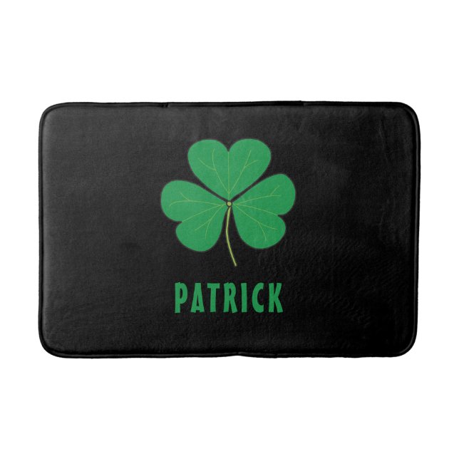 Tapete De Banheiro Nome Personalizado Celtic Ireland Shamrock Irish C (Frente)