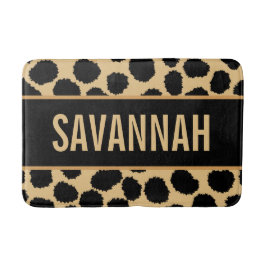 Tapete De Banheiro Nome Personalizado Cheetah Animal Print Pattern Cl