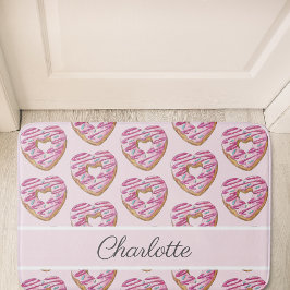 Tapete De Banheiro Nome Personalizado do Padrão de Menina Doce da ros