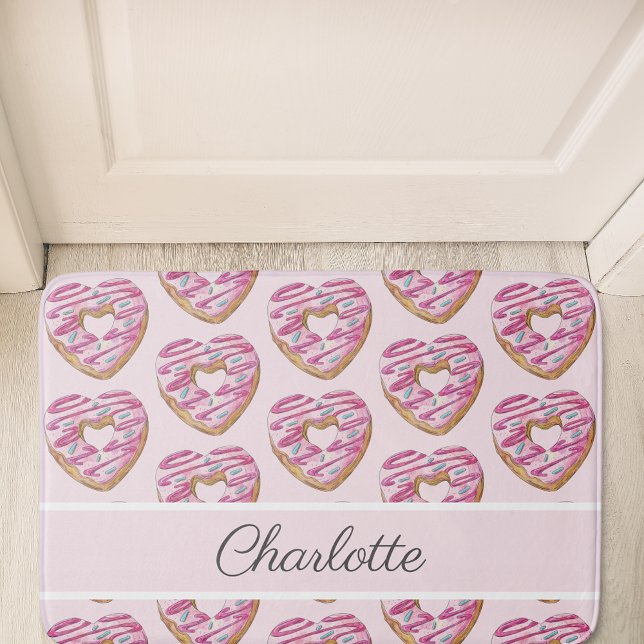 Tapete De Banheiro Nome Personalizado do Padrão de Menina Doce da ros (Criador carregado)