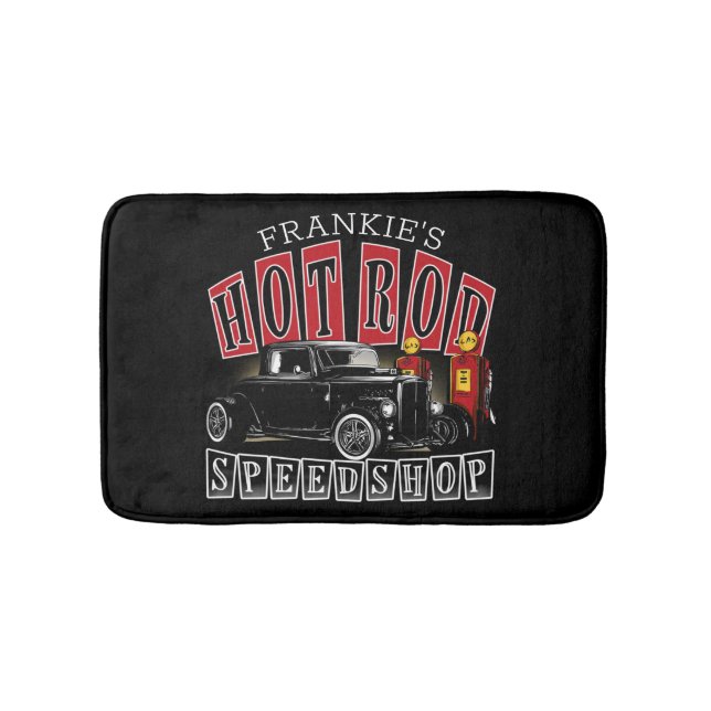 Tapete De Banheiro Nome Personalizado Garagem de Estação de Gás Compr (frente)