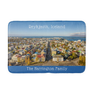 Tapete De Banheiro Nome Personalizado Reykjavik Islândia