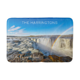 Tapete De Banheiro Nome Personalizado Selfoss Waterfall, Islândia