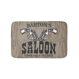 Tapete De Banheiro Nome Personalizado Wild West Gun Revolver Saloon