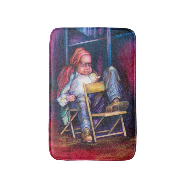 Tapete De Banheiro Norman prefere desenhar no Sono (Frente Vertical)