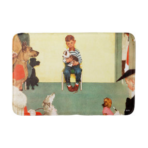 Tapete De Banheiro Nos veterinários por Norman Rockwell