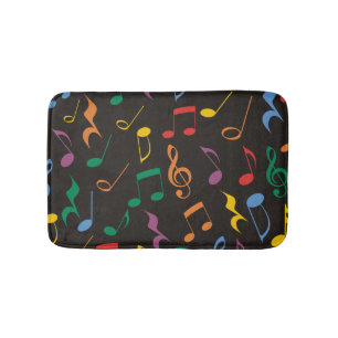Tapete De Banheiro Notas de música coloridas