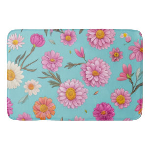 Tapete De Banheiro Núcleo de algodão margarida branca margarida rosa