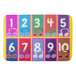 Tapete De Banheiro Números de Matemática Antecipada 1 a 10 Bath Mat