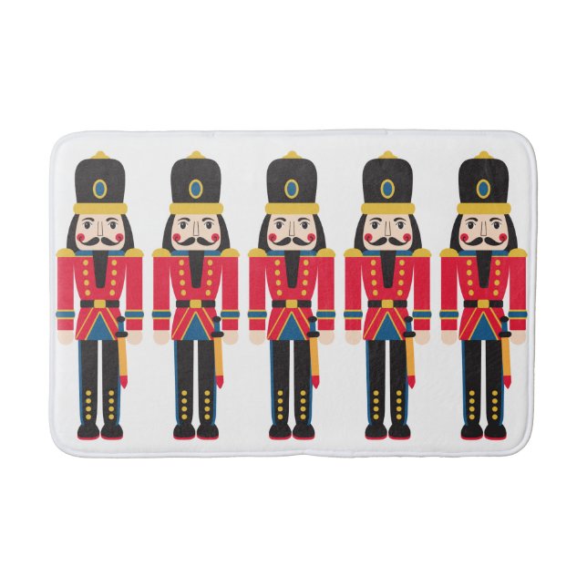 Tapete De Banheiro Nutcracker Bathroom Medium Tub Chá Bath Mat (Frente)