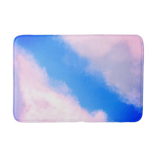 Tapete De Banheiro Nuvens separadas - Azul com Nuvens Pinkish Bath Ma