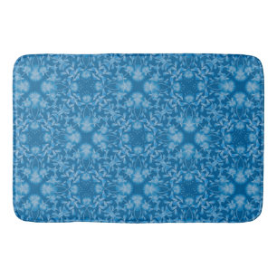 Tapete De Banheiro O azul floral feminino sem emenda floresce o