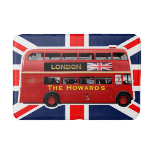 Tapete De Banheiro O famoso ônibus vermelho de Londres