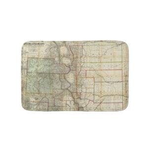 Tapete De Banheiro O mapa novo de Thayer do estado de Colorado